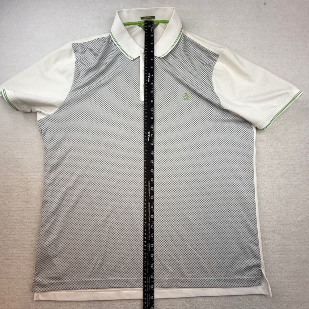 Penguin Mens XXL Polo Shirt Micro Check Golf preppy stitch fix casual leisure - Picture 2 of 9